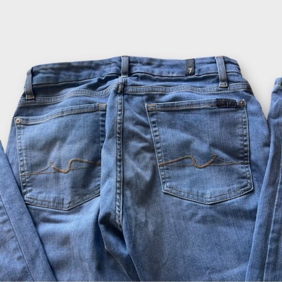 for all mankind Kimmie jeans  straight leg 27 strechy sexy mid rise medium - Picture 10 of 15